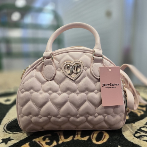 Juicy Couture Pink Quilted Heart Handbag - Picture 1 of 3